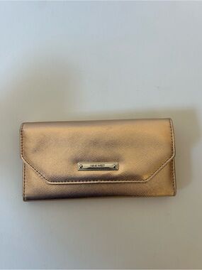Nine West Rose Gold Saffiano Envelope Wallet